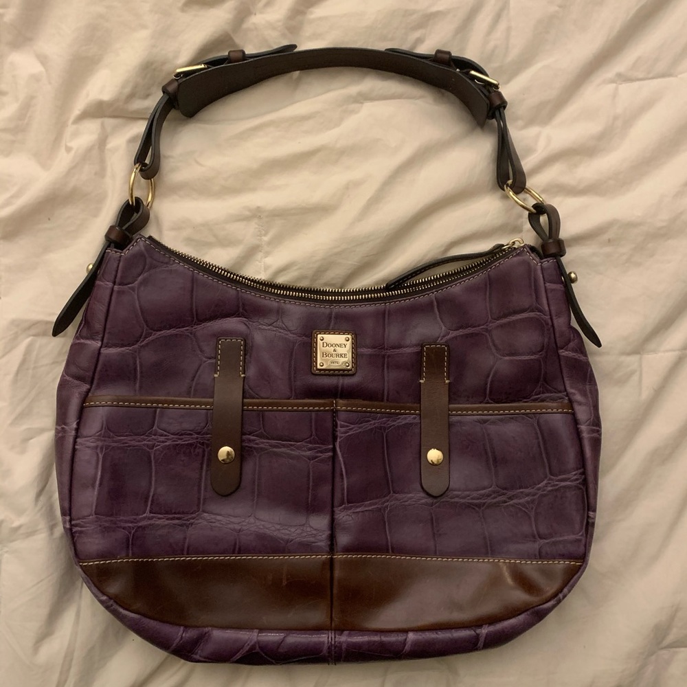 Dooney & Bourke Purple Snakeskin Large Purse